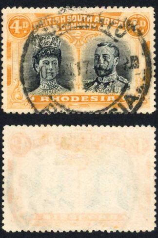 Rhodesia 4d Blue-black and yellowish-orange RSC-F1