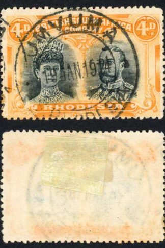 Rhodesia 4d Blue-Black and Dull orange RSC-C