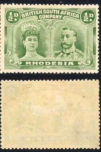 Rhodesia SG119 1/2d Yellowish-green (RJL-1) M/M Cat 20 pounds