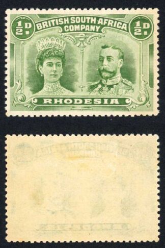 Rhodesia SG119 1/2d Yellowish-green (RJL-1) M/M Cat 20 pounds