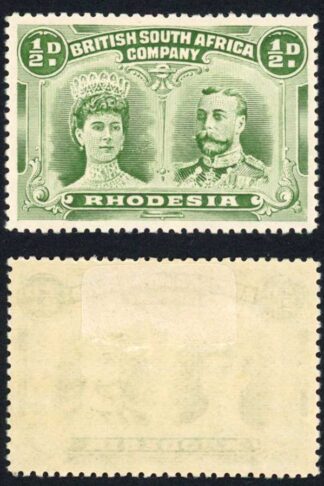 Rhodesia SG120 1/2d Bluish Green M/M Ex Carl Malone (2011) Cat 50 pounds