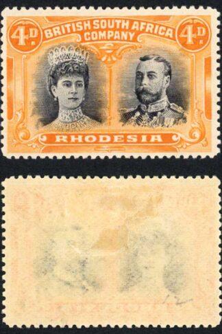 Rhodesia SG140 4d Black and Orange Cat 50 pounds M/M