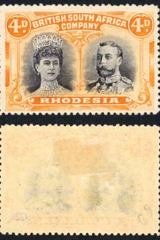 Rhodesia SG140 4d Black and Orange Cat 50 pounds M/M