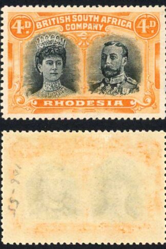Rhodesia (RSC-F) 4d Blue-Black and Yellowish Orange M/M