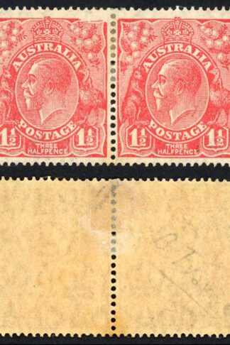 Australia SG87 Var 1 /2d Scarlet Wmk 7 Perf 14 Plate 2 Variety VOID CORNER M/M