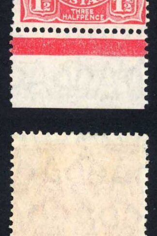 Australia SG87 Var 1 /2d Scarlet Wmk 7 Perf 14 Plate 2 Variety VOID CORNER CTO