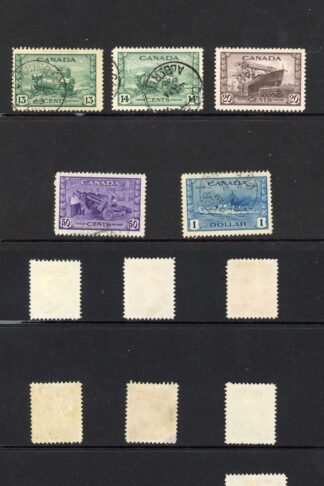 Canada SG375/88 1942 Set of 14 Fine used Cat 40 pounds