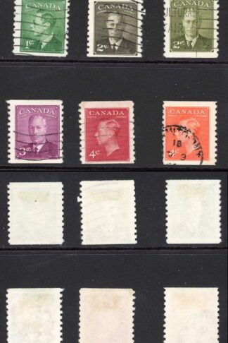 Canada SG419/22a Imperf x Perf 9.5 Set Fine used Cat 35 pounds