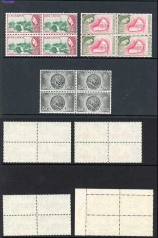 Barbados SG289/301 1953 Set of 13 in Blocks of 4 U/M Cat 320 pounds