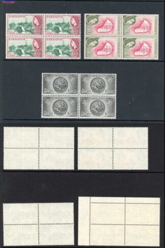 Barbados SG289/301 1953 Set of 13 in Blocks of 4 U/M Cat 320 pounds