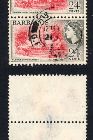 Barbados SG297 24c strip of Five CDS used