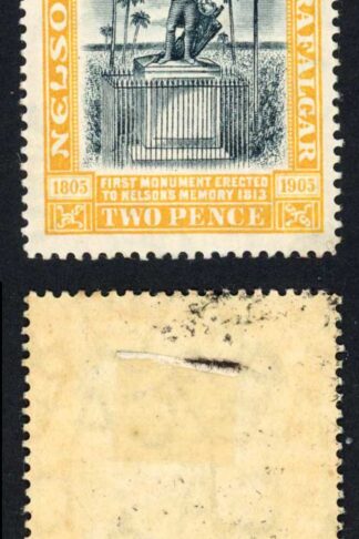 Barbados SG161 2d Black and yellow wmk Mult Crown CA M/M Cat 38 pounds