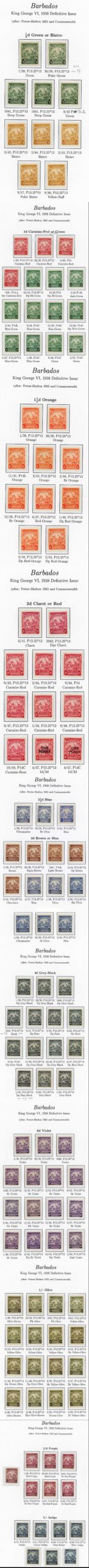 Barbados SG248/56a Specialized Collection inc SG249 M/M (119 Stamps) Great Lot