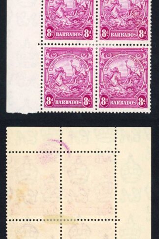 Barbados SG254a 8d magenta Block M/M