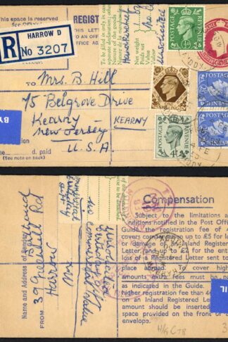 KGVI 2 1/2d Light Ultramarine 1950 Customs Declared for Unsolicited Gifts cover
