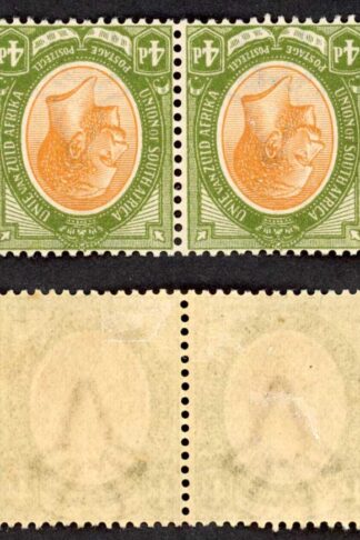South Africa SG10w 4d Pair With Wmk INVERTED M/M Cat 16 pounds