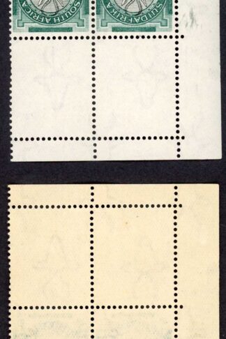 South Africa SG42w 1/2d Block of 4 Wmk Inverted V4 dot in D U/M