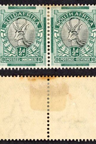 South Africa SG42bw 1/2d Wmk Inverted Cobweb Variety M/M (toned) Cat 65 pounds
