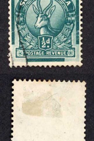 South Africa SG105 1/2d Fine used Strip Cat 9++ pounds