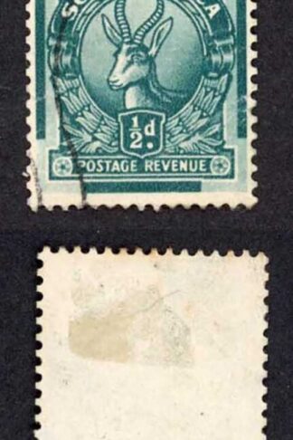 South Africa SG105 1/2d Fine used Strip Cat 9++ pounds