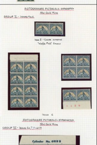 South Africa 1 1/2d Gold Mine Pictorials Collection inc Broken Chimney etc
