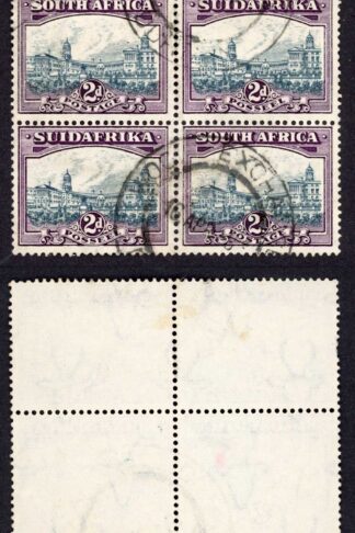 South Africa SG44 2d Slate Grey Block of EIGHT fine used Cat 60++ pounds