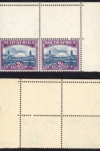 South Africa SG116 2d Slate-blue and purple U/M Break in right frame near top V2
