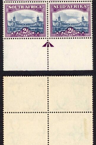 South Africa SG116 2d Slate-blue and purple M/M Arrow Block