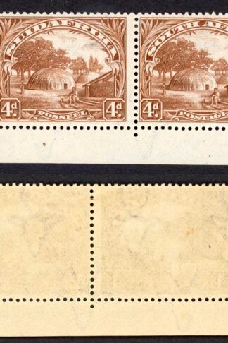 South Africa SG35b 4d Brown Wmk UPRIGHT M/M Cat 32 pounds