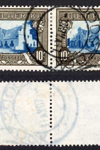South Africa SG64c 10/- Blue and Sepia Cat 8 pounds