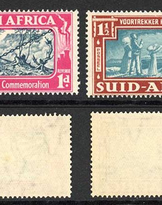 South Africa SG80/1 1938 Voortrekker Commemoration M/M Cat 21.50 Pounds