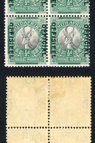 South Africa SGO7 1/2d variety Broken O M/M
