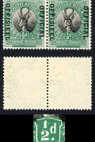 South Africa SGO7 1/2d Missing Fraction Bar M/M