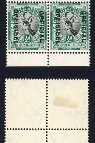 South Africa SGO12a 1/2d Stop after OFFISIEEL M/M Cat 50 pounds