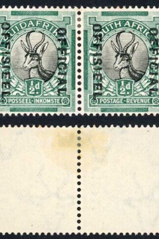 South Africa SGO12d 1/2d Stop after OFFISIEEL M/M Cat 28 pounds