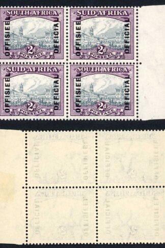 South Africa SGO30 2d Overprint Reading Upwards U/M Cat 24 Pounds