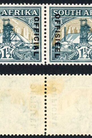 South Africa SGO22b 1 1/2d Blue-Green and Dull Gold M/M Cat 50 Pounds