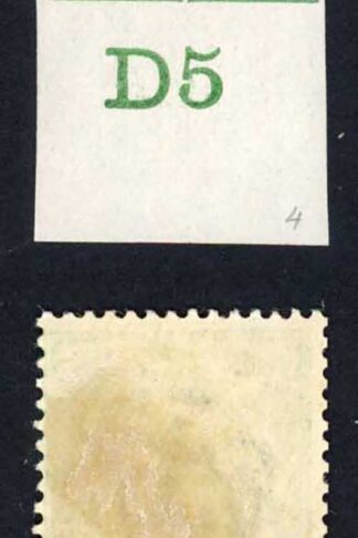 KEVII 1/2d Yellow-green Control D5 M/M (hinge remainder)