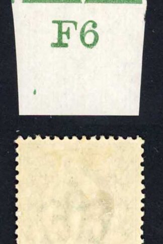KEVII 1/2d Yellow-green Control F6 M/M