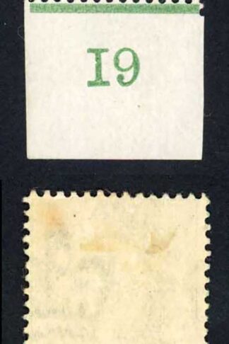 KEVII 1/2d Yellow-green Control I9 M/M
