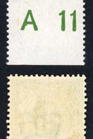 SG322 1/2d green Die A M/M Control A11 (p) M/M