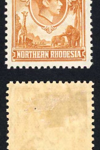 Northern Rhodesia SG31 KGVI 2d Yellow-brown M/M Cat 50 pounds