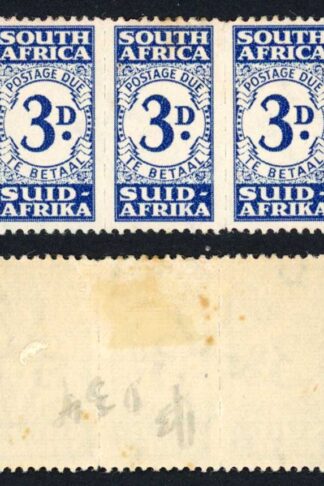 South Africa SG32 3d Indigo M/M (tone spots) Cat 55 pounds