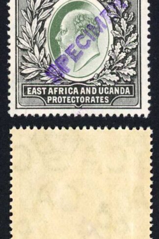 KUT SG28s KEVII 3R Wmk Mult Crown opt Specimen (locally) U/M (gum bend)
