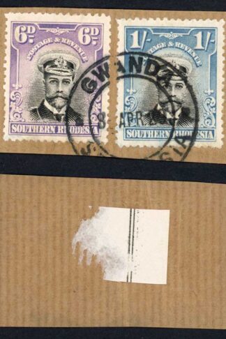 Southern Rhodesia SG7 and SG10 on Piece