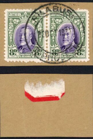 Southern Rhodesia SG21 8d Pair Perf 12 on piece