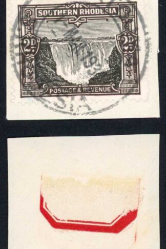 Southern Rhodesia SG17/18 2d and 3d on piece Cat 17++ pounds
