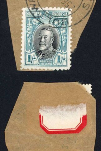 Southern Rhodesia SG18 3d and SG23 1/- Perf 12 on piece