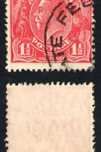 Australia SG96 1 1/2d Perf 13.5 x 12.5 Plate 2 Variety VOID CORNER Fine used
