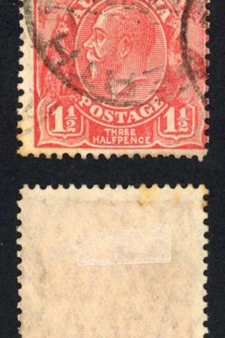 Australia SG96 1 1/2d Perf 13.5 x 12.5 Plate 2 Variety VOID CORNER Fine used